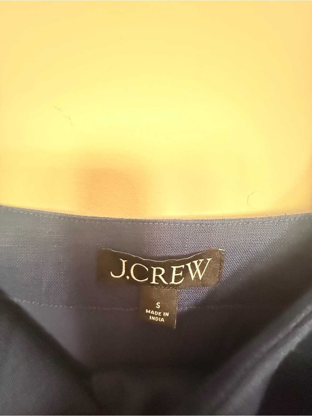 J. Crew Navy Blue Button-Front Linen Mini Dress - Picture 3 of 5